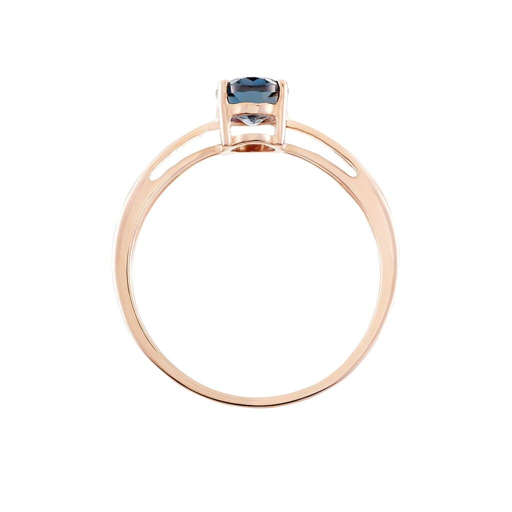 Bague Arzula Or Rose Topaze - Bagues solitaires Femme | Histoire d’Or