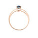 Bague Arzula Or Rose Topaze - Bagues solitaires Femme | Histoire d’Or