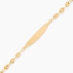 Bracelet Identit&eacute; Evin Maille Grain De Cafe Or Jaune - Bracelets Communion Enfant | Histoire d&rsquo;Or