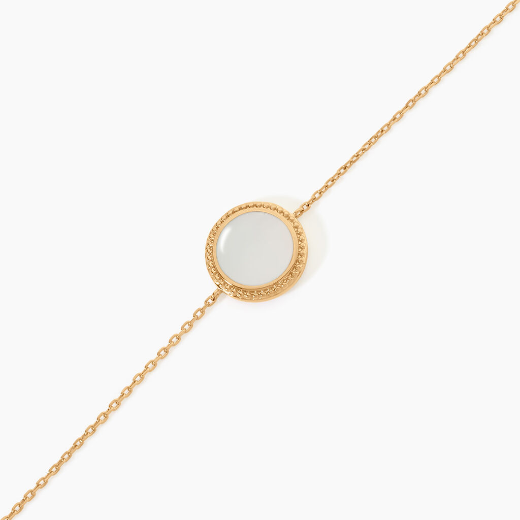 Bracelet Alyhana Plaqu&eacute; Or Jaune Nacre - Bracelets Femme | Histoire d&rsquo;Or