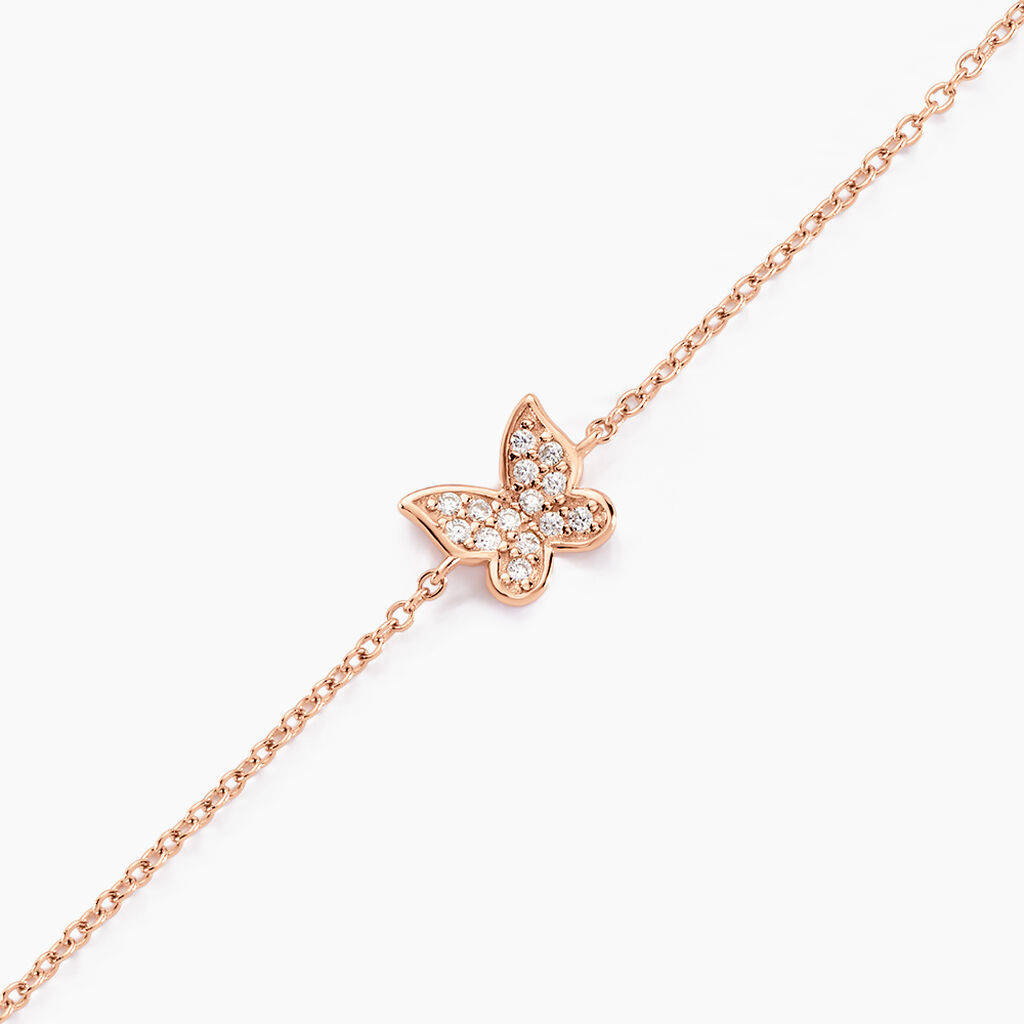 Bracelet Anne-lise Argent Rose Oxyde De Zirconium - Bracelets Femme | Histoire d’Or