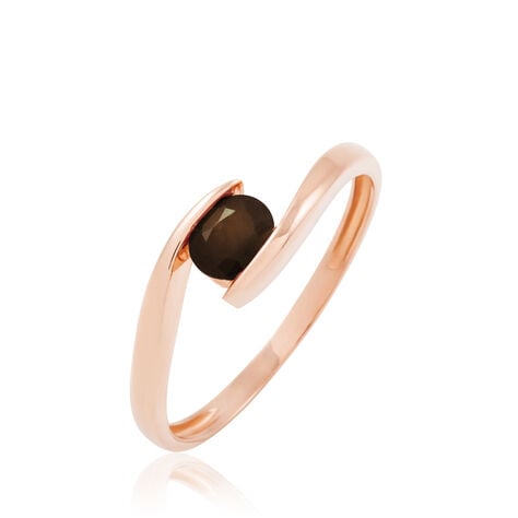 Bague Camilia Or Rose Quartz - Bagues solitaires Femme | Histoire d&rsquo;Or