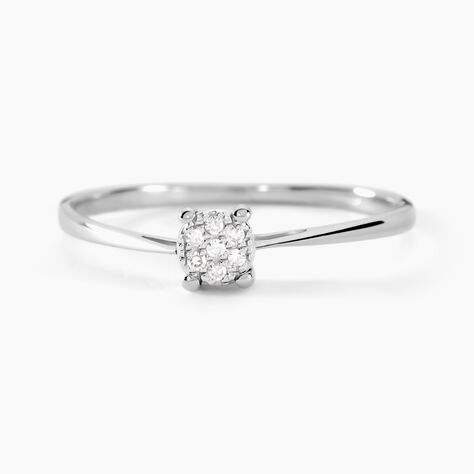 Bague Sandrine Or Blanc Diamant - Bagues avec pierre Femme | Histoire d’Or
