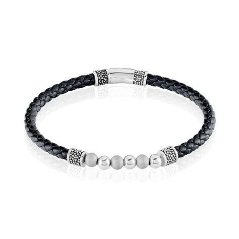 Bracelet Jourdan Pheonix Cuir Noir - Bracelets Homme | Histoire d’Or