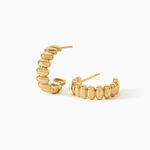 Cr&eacute;oles Vahan Argent Dor&eacute; A L'Or 750/1000 - Boucles d'oreilles cr&eacute;oles Femme | Histoire d&rsquo;Or