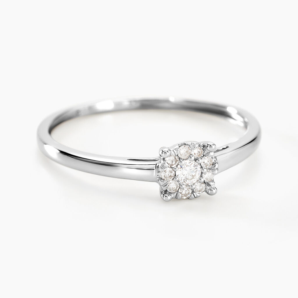 Bague Or Blanc Adeline Diamants - Bagues avec pierre Femme | Histoire d’Or