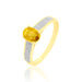 Bague Crista Or Jaune Citrine Et Diamant - Bagues solitaires Femme | Histoire d’Or