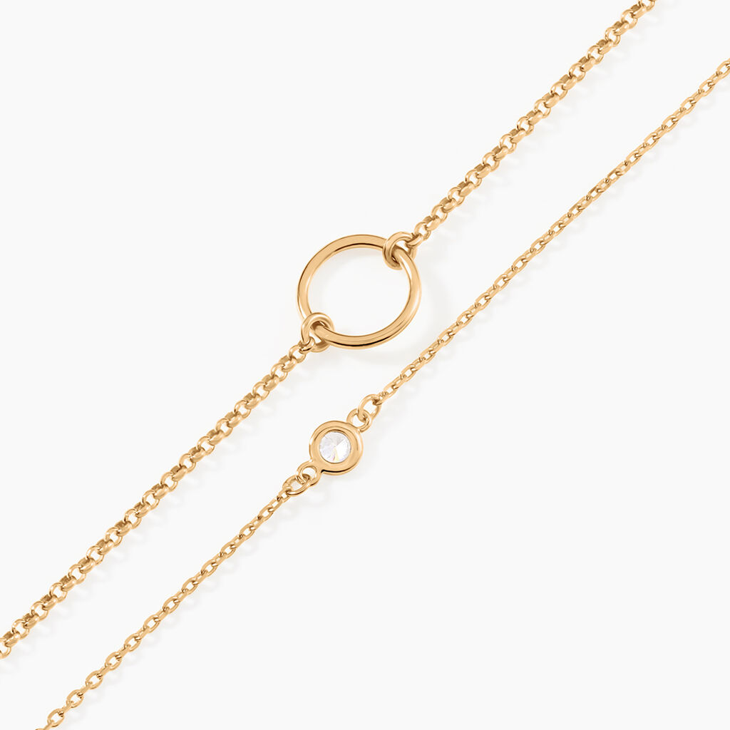 Bracelet Flo Plaqu&eacute; Or Jaune Oxyde De Zirconium - Bracelets Femme | Histoire d&rsquo;Or
