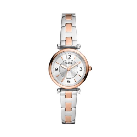 Montre femme Fossil automatique Carlie acier maille milanaise