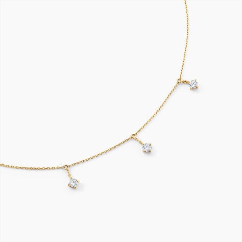Collier Falling Star Or Jaune Oxyde De Zirconium - Colliers Femme | Histoire d’Or