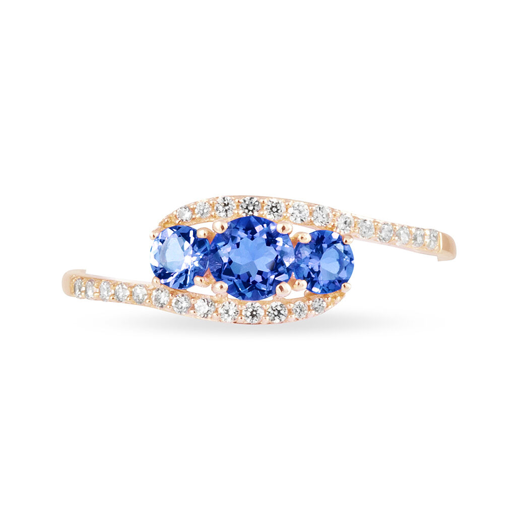 Bague Chloe Or Rose Saphir Et Diamant - Bagues solitaires Femme | Histoire d’Or