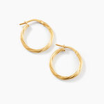 Cr&eacute;oles Youri Argent Dor&eacute; A L'Or 750/1000 - Boucles d'oreilles cr&eacute;oles Femme | Histoire d&rsquo;Or