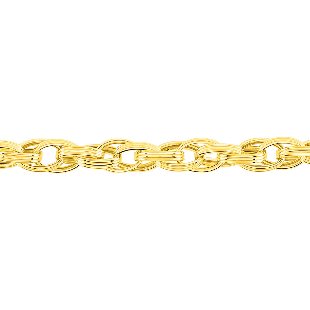 Bracelet Aaron Maille Fantaisie Or Jaune - Bracelets cha&icirc;ne Femme | Histoire d&rsquo;Or