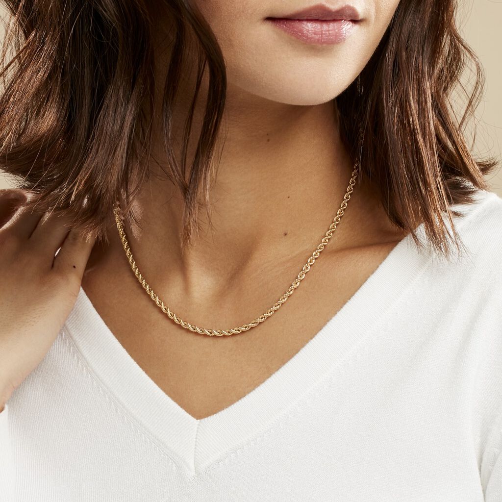 Collier Jerry Maille Corde Or Jaune - Chaines Femme | Histoire d’Or