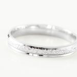 Alliance Caroline Sablee Ruban Plat Or Blanc - Alliances Unisex | Histoire d&rsquo;Or