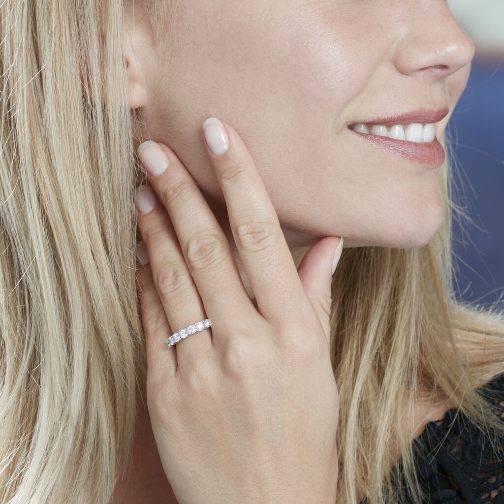 Alliance Eloisa Or Blanc Diamant Synthetique - Alliances Femme | Histoire d’Or