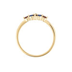 Bague Laeticia Plaqu&eacute; Or Dor&eacute; Pierres De Synth&egrave;ses - Bagues avec pierre Femme | Histoire d&rsquo;Or