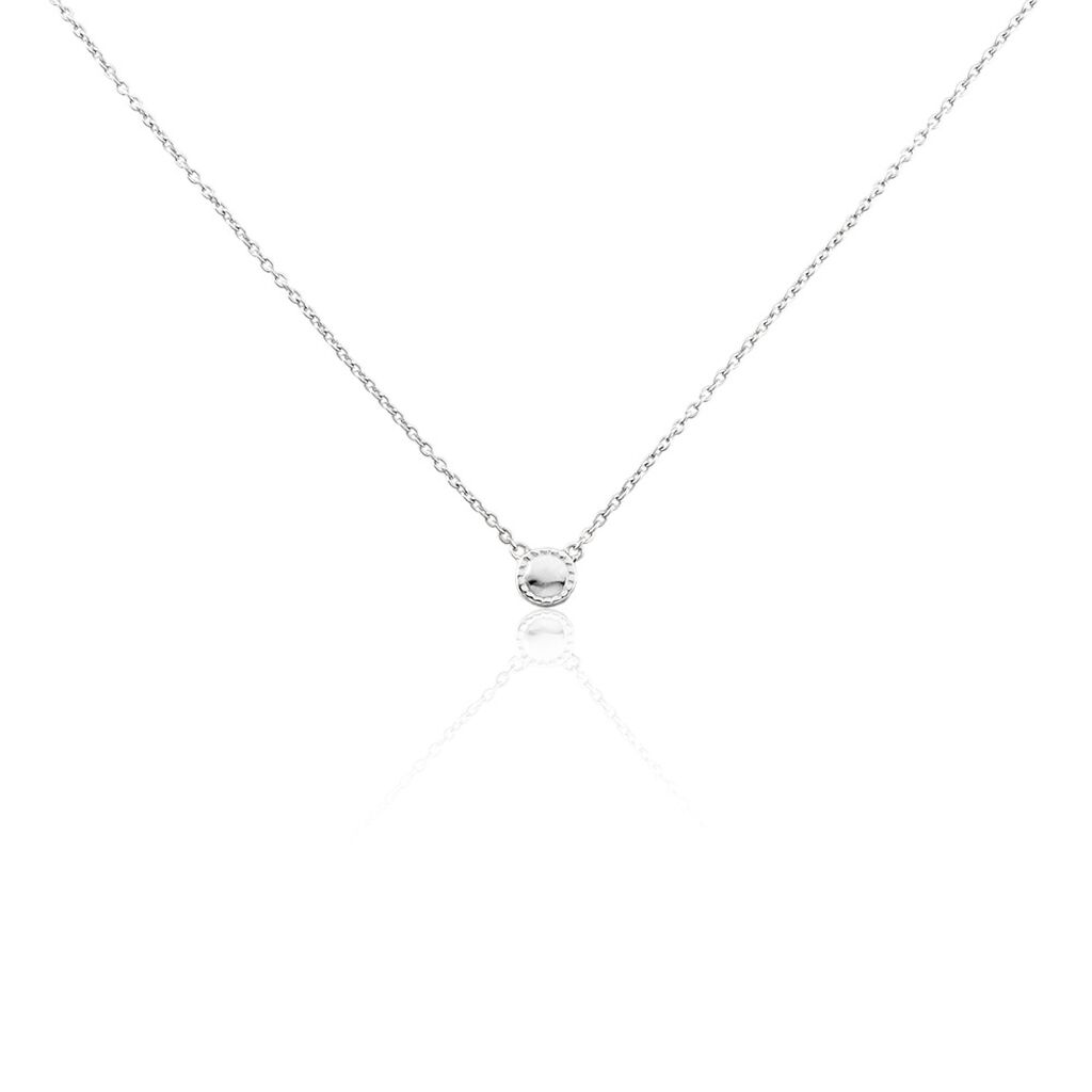 collier sixties argent blanc