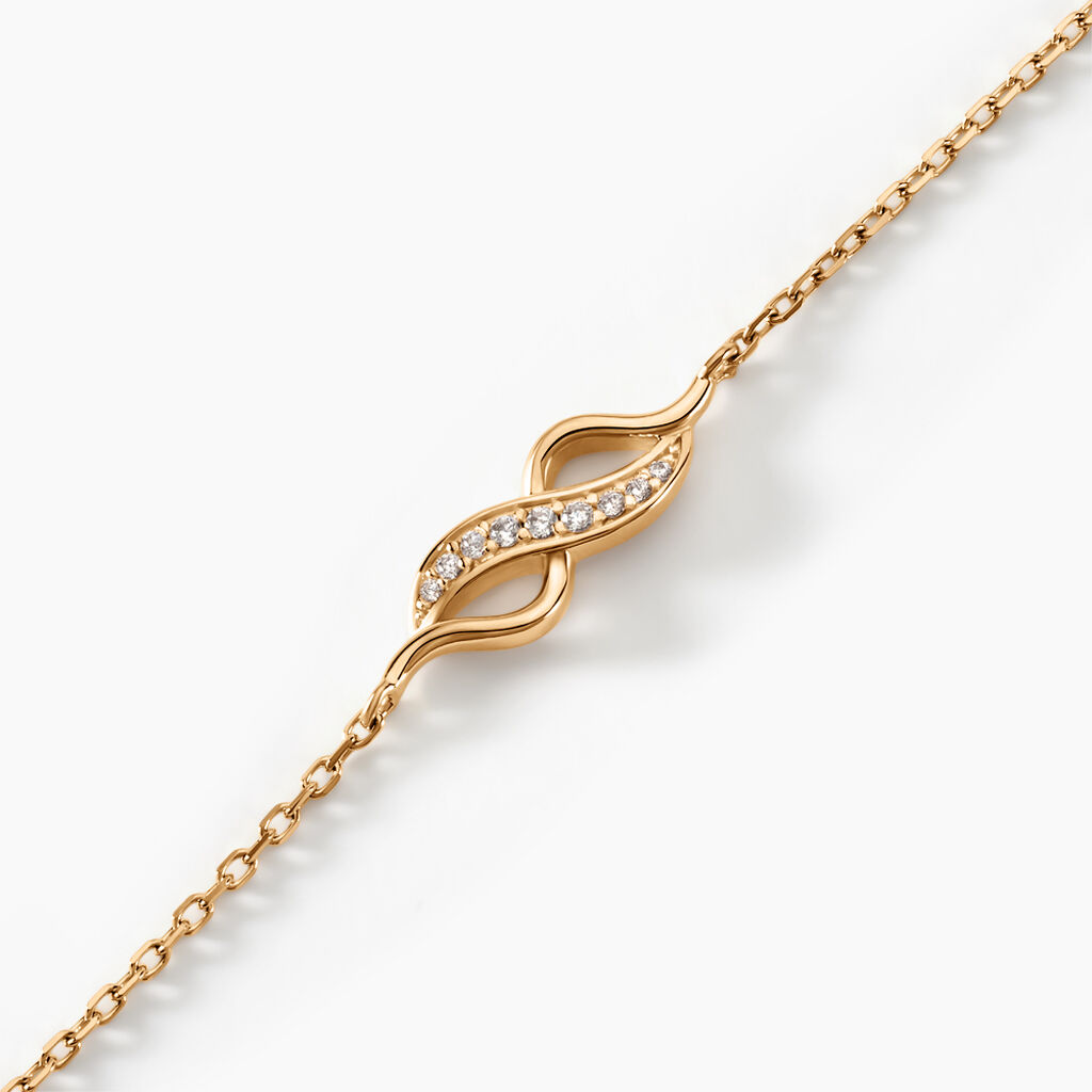 Bracelet Ishaae Plaqué Or Jaune Oxyde De Zirconium - Bracelets Femme | Histoire d’Or