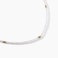 Collier Cyclades Argent Jaune Quartz