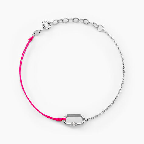 Bracelet Infini Pop Argent Blanc Oxyde De Zirconium - Bracelets cordon Femme | Histoire d’Or