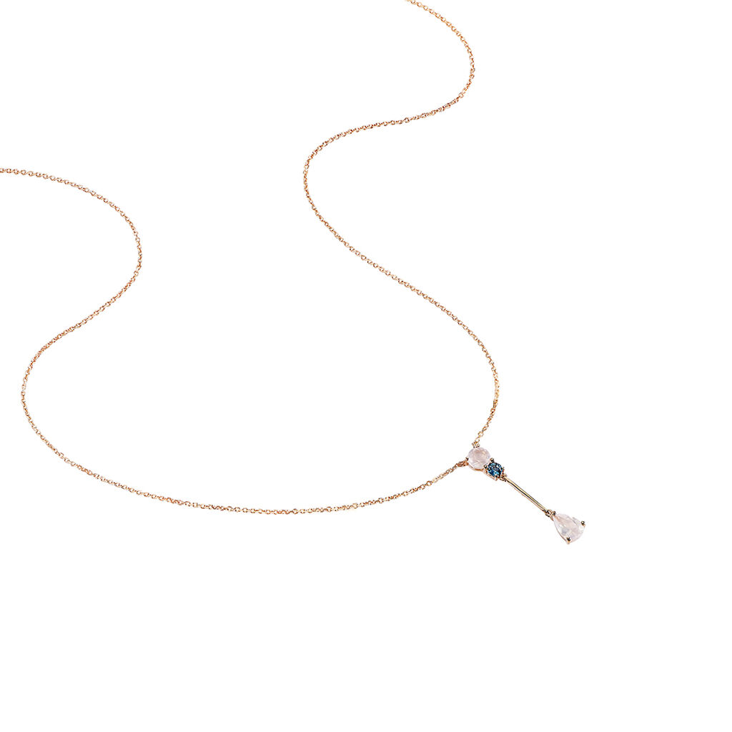 Collier Belen Or Rose Topaze Et Quartz - Colliers Femme | Histoire d’Or