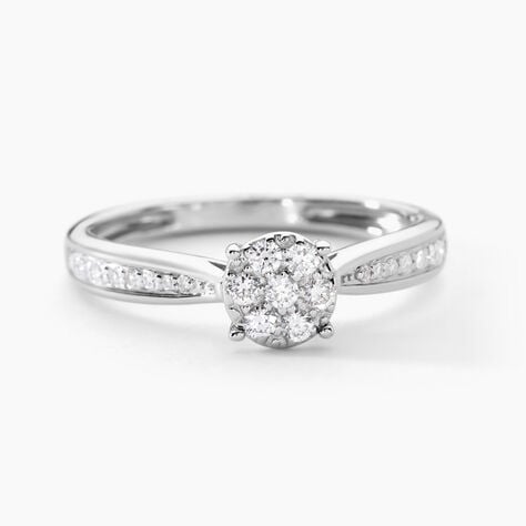 Bague Celia Or Blanc Diamant - Bagues avec pierre Femme | Histoire d’Or