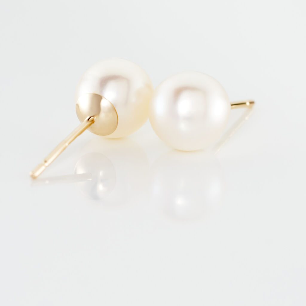 Boucles D'oreilles Suki Or Jaune Perle De Culture - Clous d'oreilles Femme | Histoire d&rsquo;Or