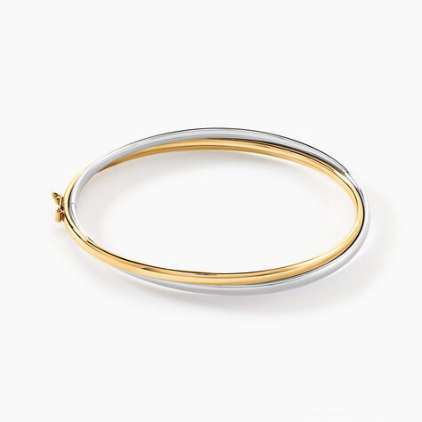 Bracelet Jonc Catalin 2 Fils Flexibles Or Bicolore - Bracelets joncs Femme | Histoire d&rsquo;Or