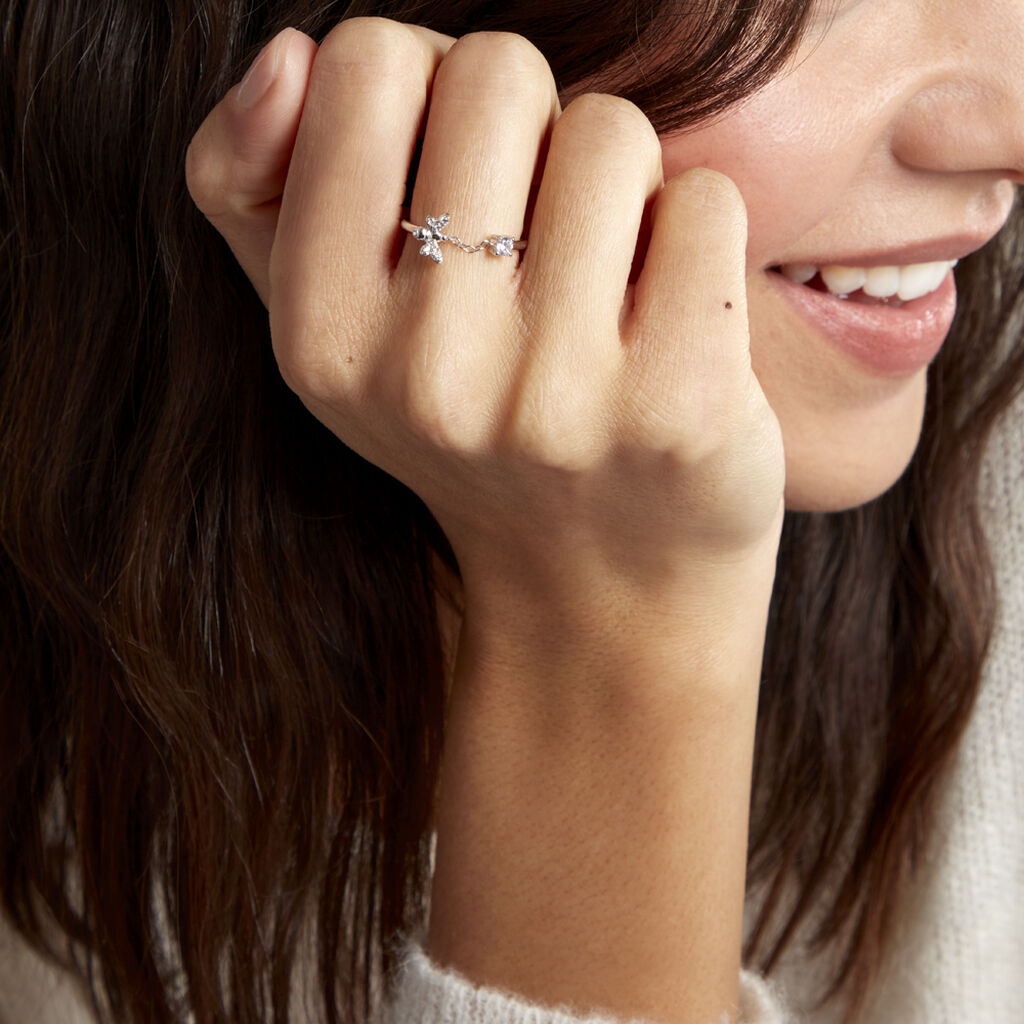 Bague Bee Good Argent Blanc Oxyde De Zirconium - Bagues avec pierre Femme | Histoire d’Or