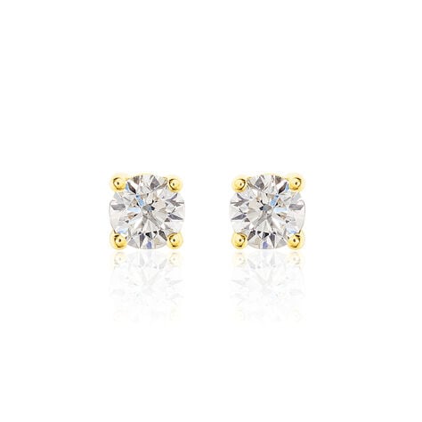 Boucles D'oreilles Puces Victoria Or Jaune Diamant - Clous d'oreilles Femme | Histoire d&rsquo;Or