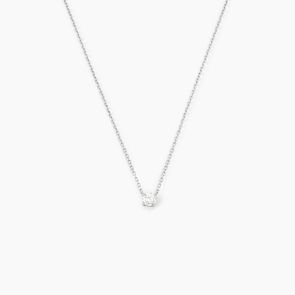 Collier Collection Aphrodite Or Blanc Diamant Synthetique - Colliers Femme | Histoire d&rsquo;Or