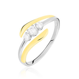 Bague Mayline Or Bicolore Diamant - Bagues avec pierre Femme | Histoire d’Or