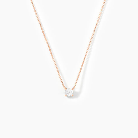 Collier Ponama Or Rose Oxyde De Zirconium - Colliers Femme | Histoire d’Or