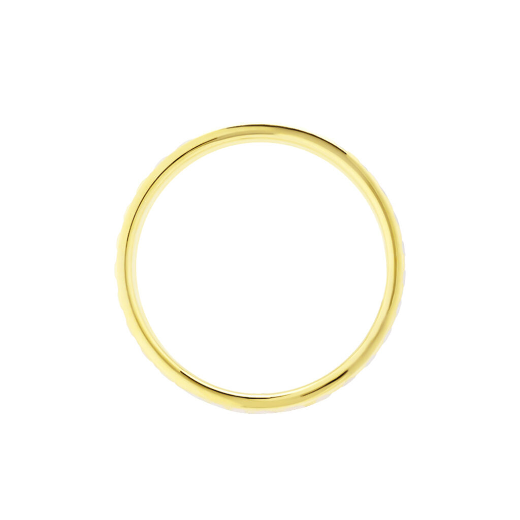 Alliance Grain De Folie Diamantee Ruban Plat Or Bicolore - Alliances Unisex | Histoire d’Or