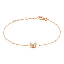 Bracelet Anne-lise Argent Rose Oxyde De Zirconium - Bracelets Papillon Femme | Histoire d’Or