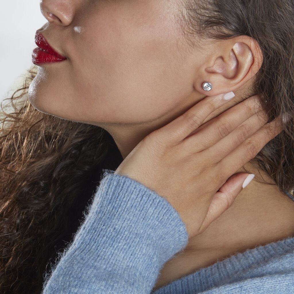 Boucles D'oreilles Pendantes Abha Argent Blanc Oxyde De Zirconium - Boucles d'oreilles fantaisie Femme | Histoire d’Or
