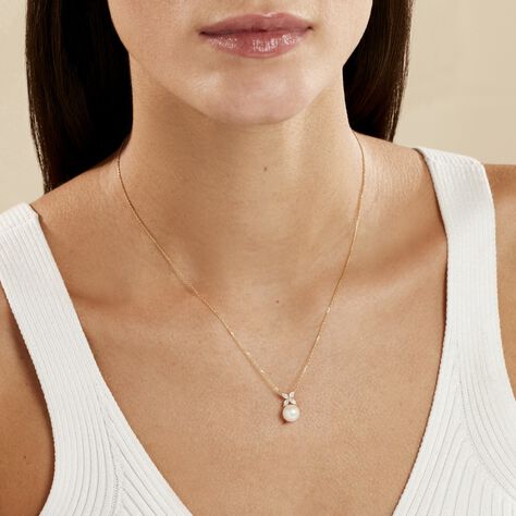 Collier Norah Or Jaune Perle De Culture Et Oxyde De Zirconium - Colliers Femme | Histoire d’Or