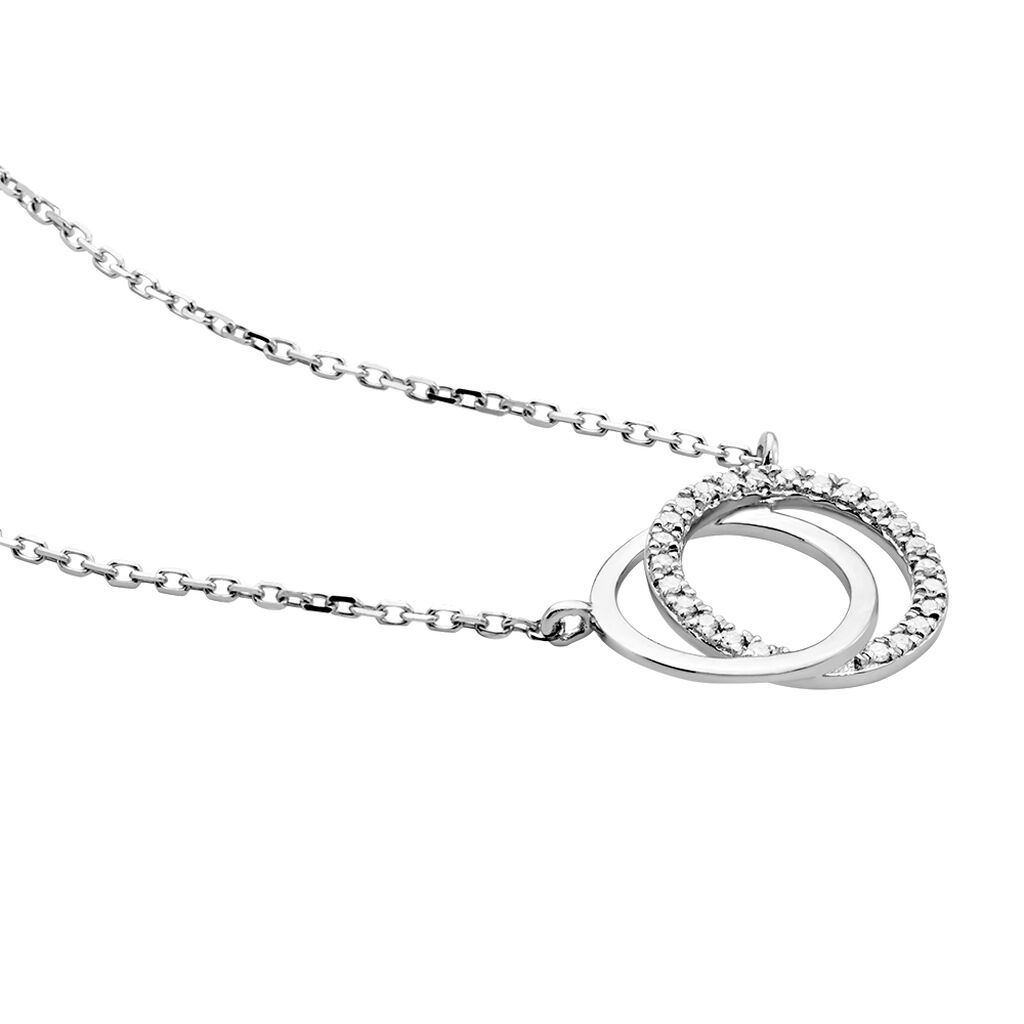 Collier Or Blanc Tresha Diamants - Colliers Femme | Histoire d’Or