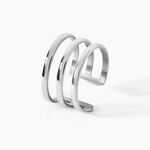 Bague Ajustable Adel Acier Blanc - Bagues fantaisie Femme | Histoire d&rsquo;Or