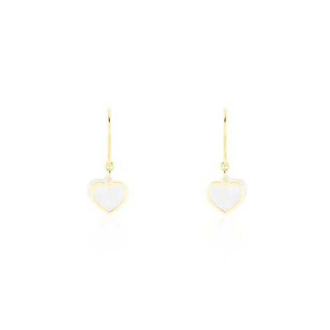 Boucles D'oreilles Pendantes Naïade Or Jaune Nacre - Boucles d'oreilles pendantes Femme | Histoire d’Or
