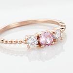 Bague Shahar Argent Rose Oxyde De Zirconium - Bagues solitaires Femme | Histoire d&rsquo;Or