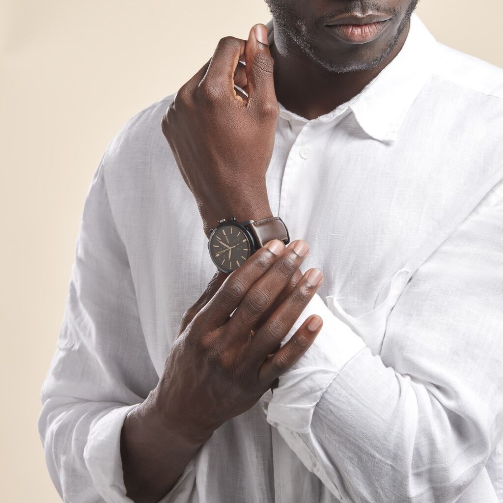 Montre Fossil Townsman Chrono Noir - Montres Homme | Histoire d’Or