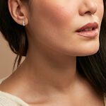 Boucles D'oreilles Puces Mascaret Argent Blanc Oxyde De Zirconium - Boucles d'oreilles fantaisie Femme | Histoire d&rsquo;Or