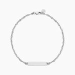 Bracelet Messenger Argent Blanc - Bijoux sans pierre Homme | Histoire d&rsquo;Or