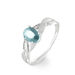 Bague Candice Or Blanc Aigue Marine - Bagues solitaires Femme | Histoire d’Or