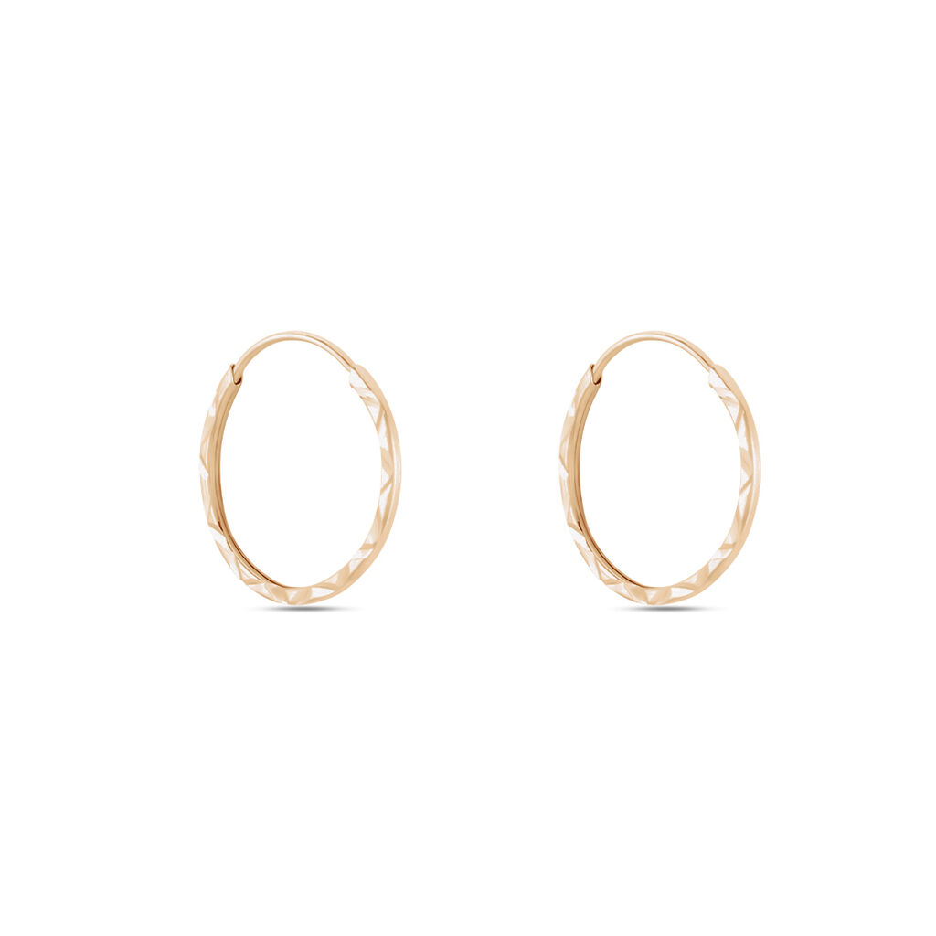 Créoles Valerina Or Rose - Boucles d'oreilles créoles Femme | Histoire d’Or