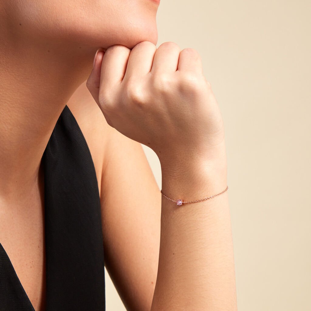 Bracelet Rio Argent Rose Oxyde De Zirconium - Bracelets Femme | Histoire d&rsquo;Or