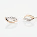 Boucles D'oreilles Puces Smeralda Or Rose Diamant - Clous d'oreilles Femme | Histoire d’Or