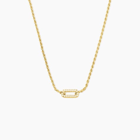 Collier Lucienne Argent Jaune Oxyde De Zirconium - Colliers Femme | Histoire d’Or